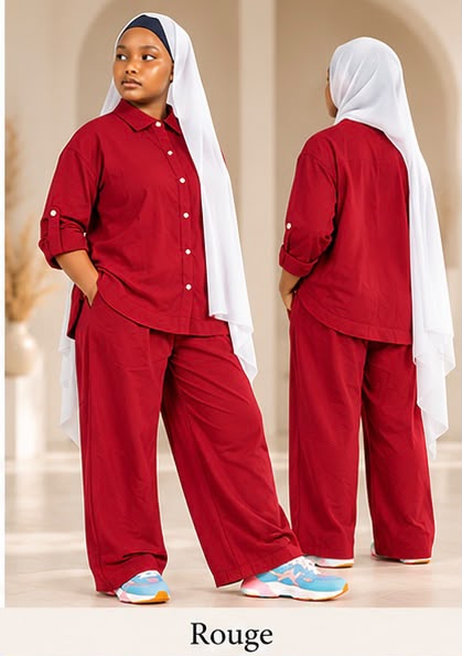 Ensemble Élan Lunøør, coloris rouge