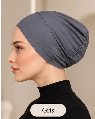 Sous-bonnet en coton Lunøør, photo 7