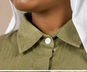 Détail — ensemble Élan Lunøør, modèle bouton sur la manche